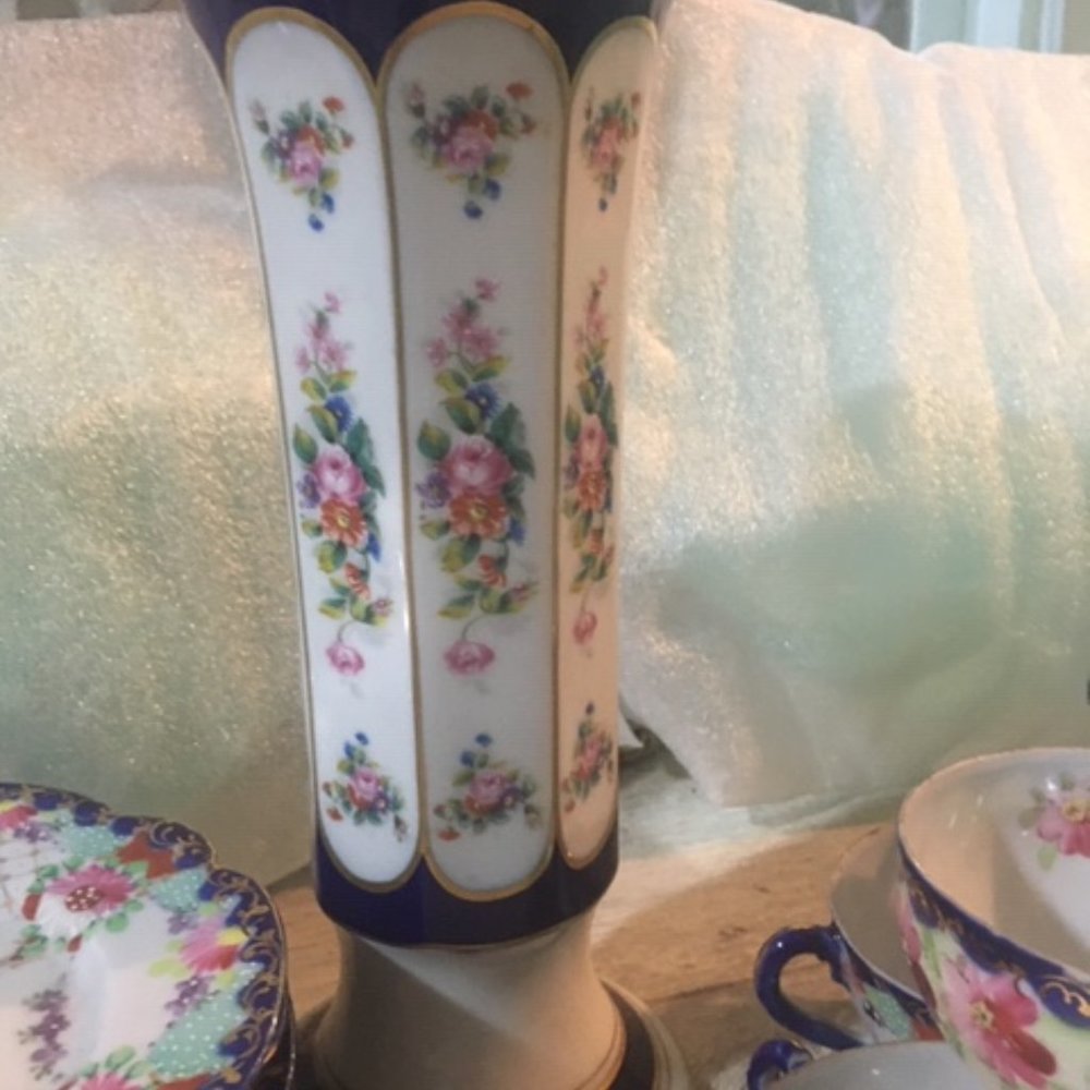 VTG LINDNER KUEPS BAVARIA SANSSOUCI COBALT VASE